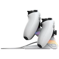 PDP Afterglow Wave Dual Charger for PS5 - White
