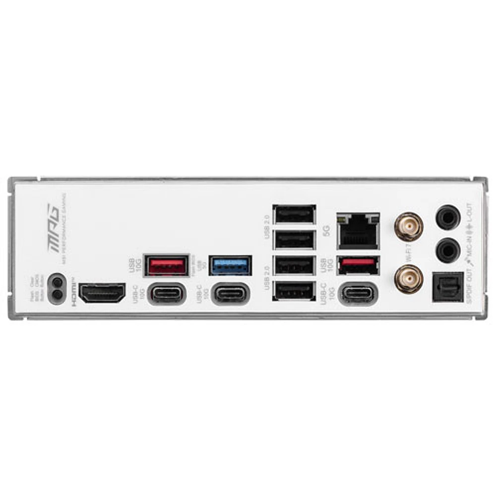 MSI MPG B850 Edge TI WIFI ATX AM5 Motherboard for AMD Ryzen 9000/8000/7000 Series CPUs - White