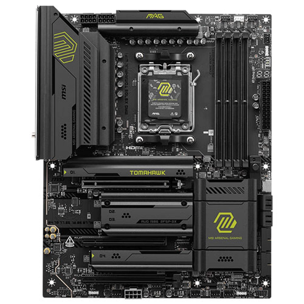 Carte mère MPG X870E EDGE TI WIFI ATX AM5 de MSI pour processeurs Ryzen 9000/8000/7000 d'AMD - Blanc