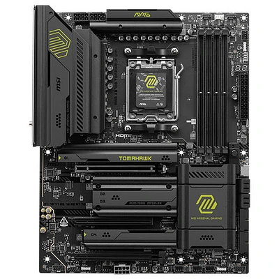 Carte mère MPG X870E EDGE TI WIFI ATX AM5 de MSI pour processeurs Ryzen 9000/8000/7000 d'AMD - Blanc