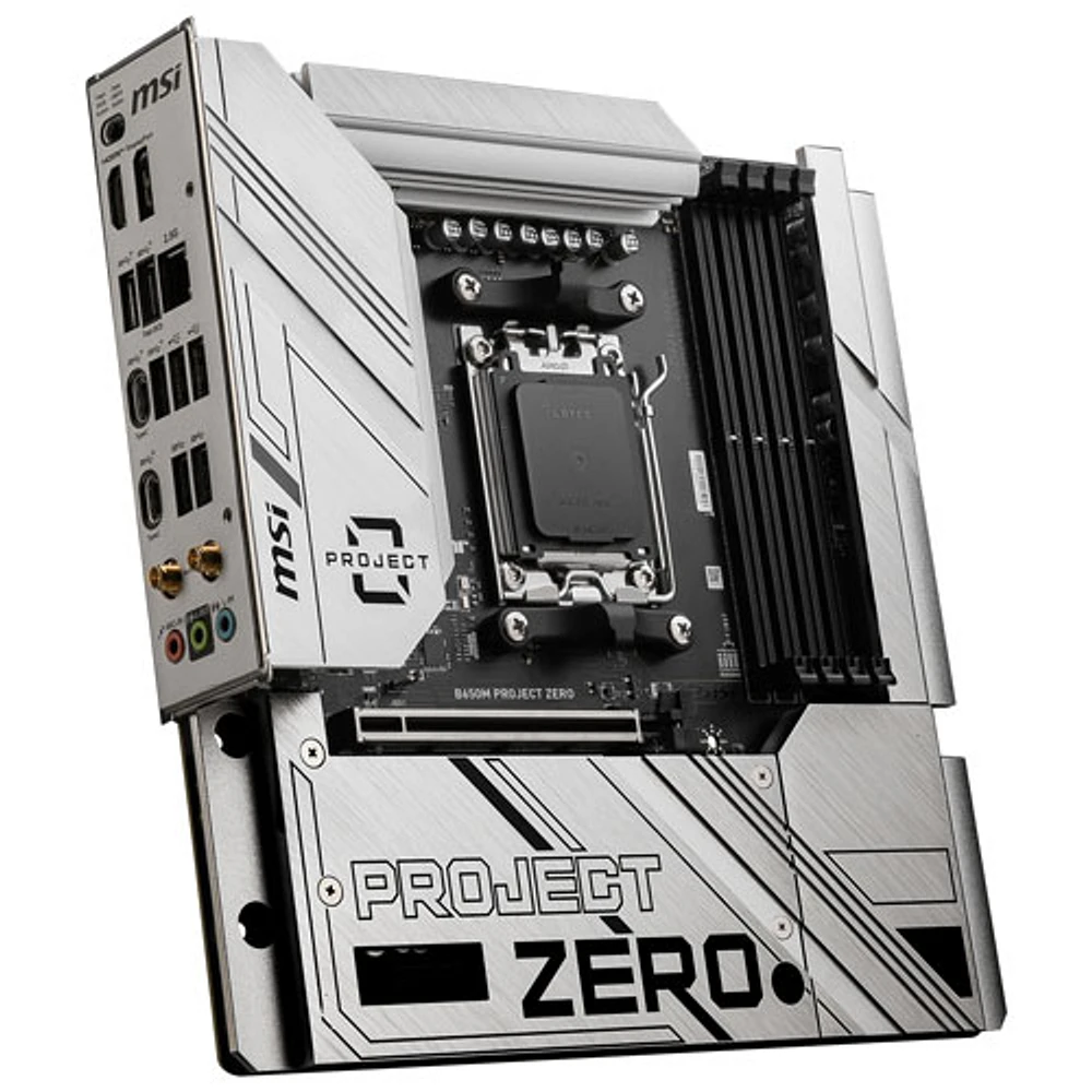 Carte mère B650M Project Zero Micro-ATX AM5 de MSI pour processeurs Ryzen 9000/8000/7000 d'AMD