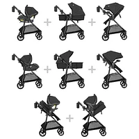 Evenflo Omni Signature Convertible Stroller with LiteMax Infant Car Seat - Porto Black