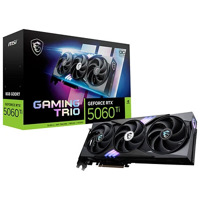 Carte graphique GeForce RTX 5060 Ti Gaming Trio OC Go GDDR7 de MSI