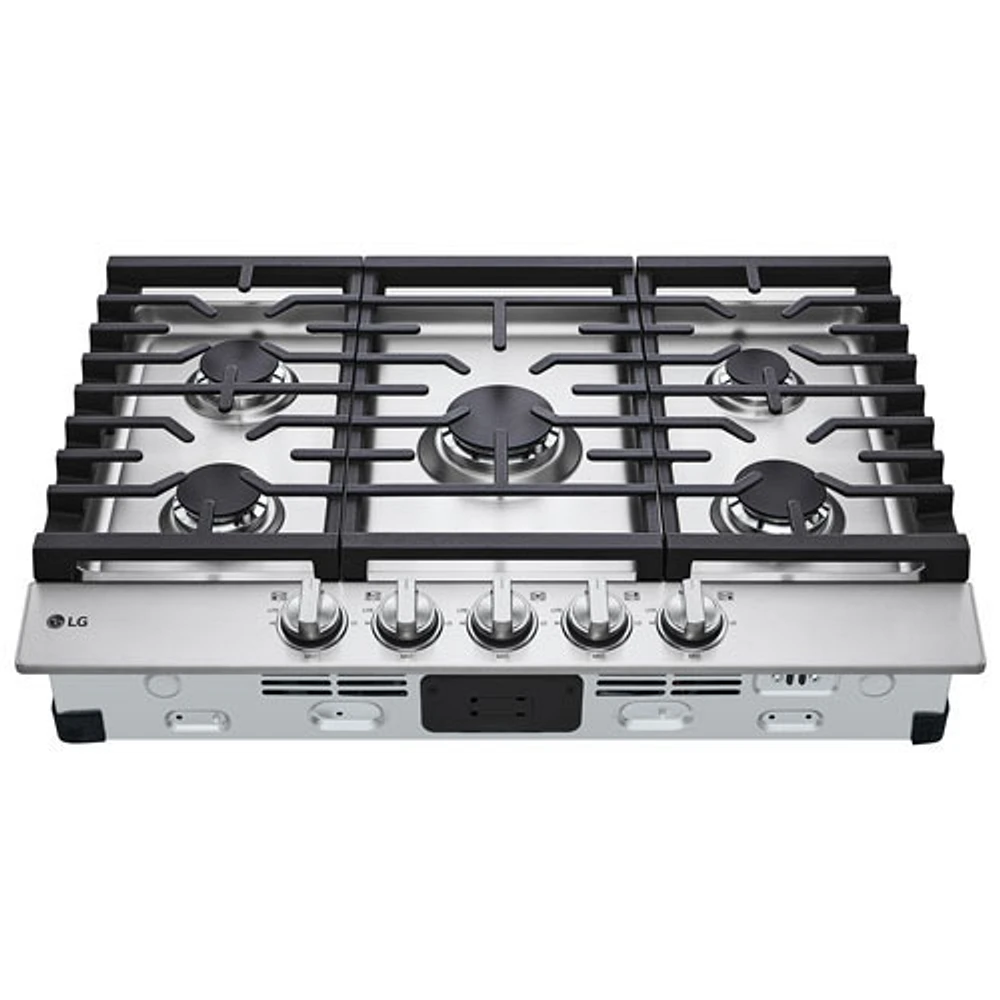 Boîte ouverte - Surface de cuisson au gaz à 5 brûleurs 30 po de LG (CBGJ3023S) - Acier inoxydable