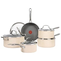 T-Fal Excellence 10-Piece Ceramic Cookware Set - Blush