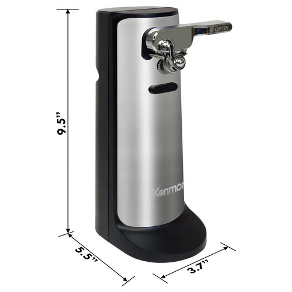 Kenmore 3-in-1 Electric Can Opener with Knife Sharpener & Bottle Opener (KKCO) - Black