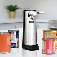 Kenmore 3-in-1 Electric Can Opener with Knife Sharpener & Bottle Opener (KKCO) - Black