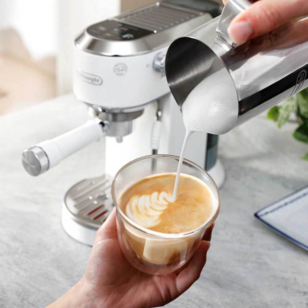 De'Longhi Dedica Duo Manual Espresso Machine - White