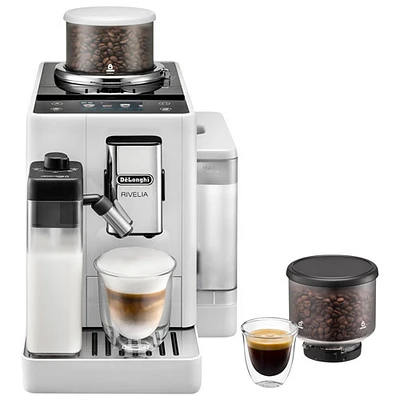 Machine à espresso automatique Rivelia de De'Longhi - Blanc - Partenaire de détail exclusif