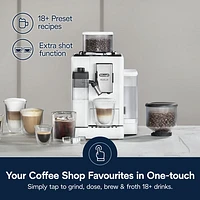 Machine à espresso automatique Rivelia de De'Longhi - Blanc - Partenaire de détail exclusif