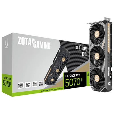 Carte graphique de jeu GeForce RTX 5070 Ti Solid SFF OC 16 Go GDDR7 de ZOTAC