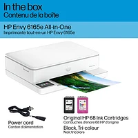 Imprimante à jet d'encre tout-en-un sans fil Envy 6165e de HP - Blanc