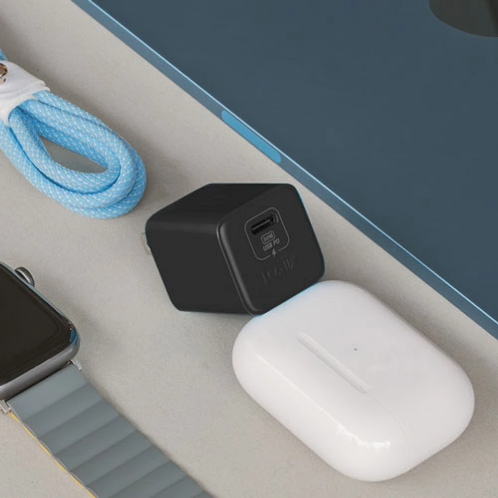 Chargeur mural PD GaN USB-C de 30 W Vibrance de LOGiiX - Noir