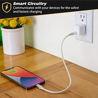 Scosche PowerVolt Mini Cube 20W USB-C Wall Charger - White
