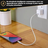 Scosche PowerVolt Mini Cube 20W USB-C Wall Charger - White