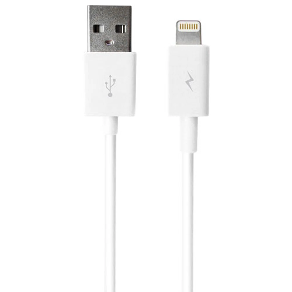 LOGiiX Sync & Charge Jolt Shortie 0.3m (1 ft.) USB-A to Lightning Cable - White