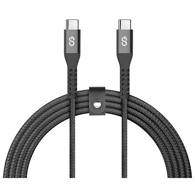 LOGiiX Vibrance 1.2m (3.9 ft.) Braided USB-C to USB-C Cable - Black