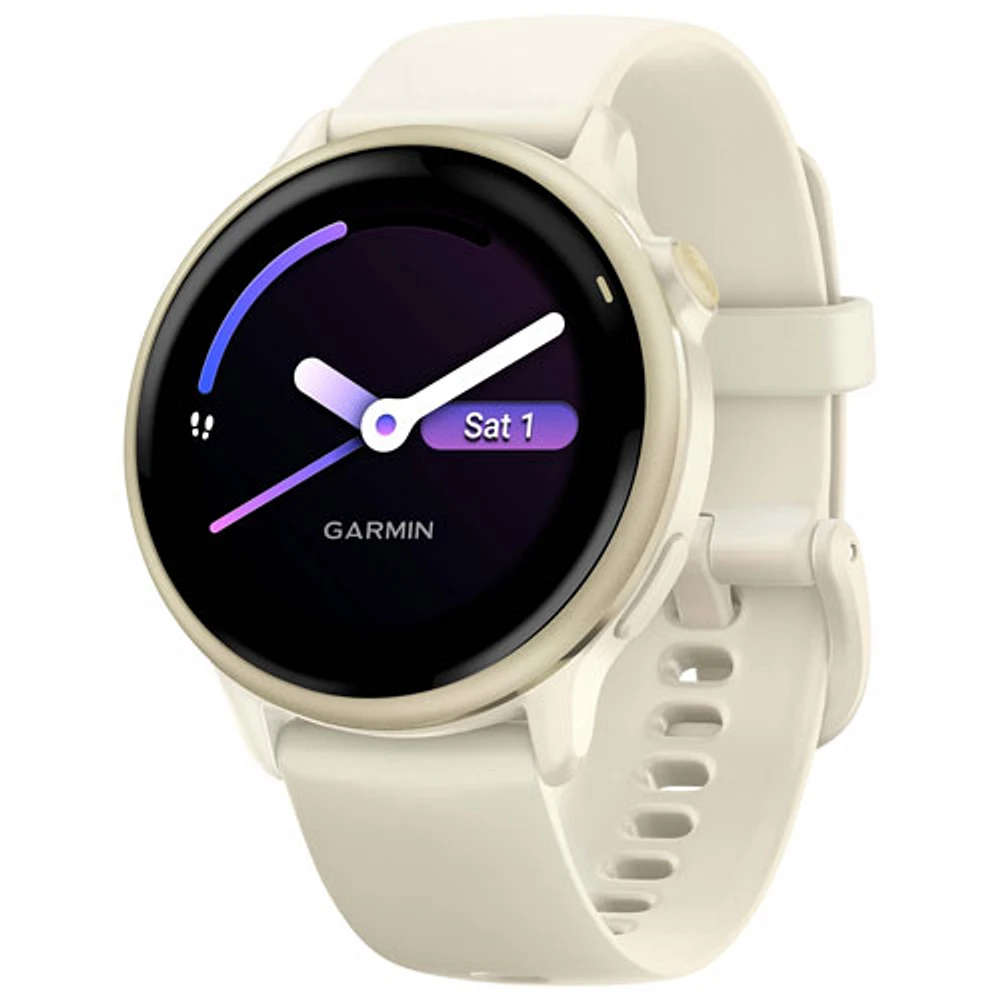 Garmin vivoactive 6 42mm Bluetooth Smartwatch - Lunar Gold/Bone