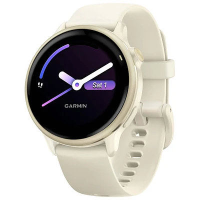 Garmin vivoactive 6 42mm Bluetooth Smartwatch - Lunar Gold/Bone