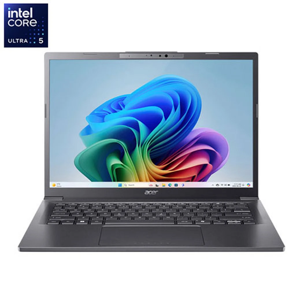 Portable Copilot+ PC de 14 po Aspire d'Acer - Gris (Core Ultra 5 226V d'Intel/RAM 16 Go/SSD 512 Go/Windows 11)