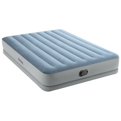 Lit pneumatique mi-hauteur de 14 avec pompe à air et oreillers gonflables USB intégrés Dura-Beam Plus d'Intex - Grand - Bleu