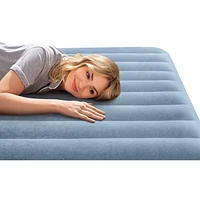 Intex Dura-Beam Plus Mid-Rise 14" Air Bed with Built-in USB Pump & Inflatable Pillows - Queen - Blue