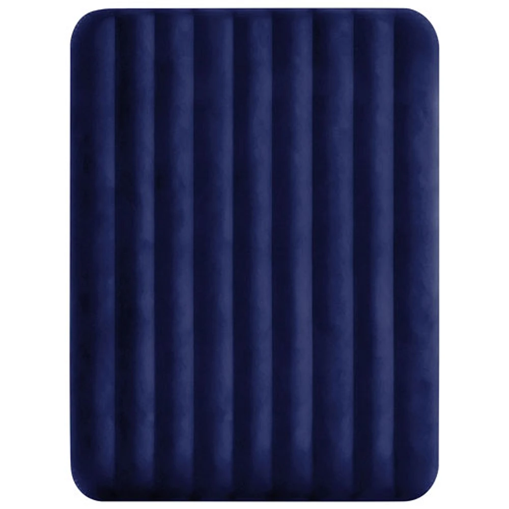 Intex Classic Downy 8.75" Air Bed with Pump & Inflatable Pillows - Queen - Navy