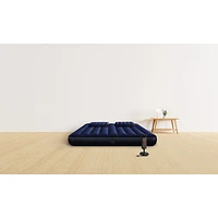 Intex Classic Downy 8.75" Air Bed with Pump & Inflatable Pillows - Queen - Navy