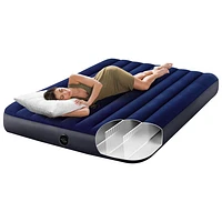 Intex Classic Downy 8.75" Air Bed with Pump & Inflatable Pillows - Queen - Navy