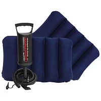 Intex Classic Downy 8.75" Air Bed with Pump & Inflatable Pillows - Queen - Navy