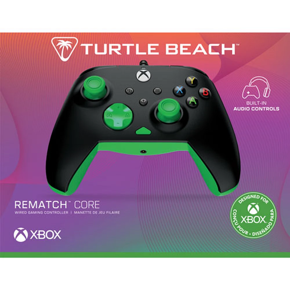 Turtle Beach Rematch Core Wired Controller for Xbox Series X|S / Xbox One - Black/Green