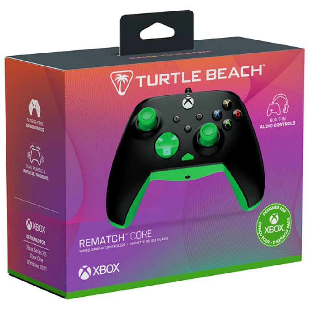 Turtle Beach Rematch Core Wired Controller for Xbox Series X|S / Xbox One - Black/Green