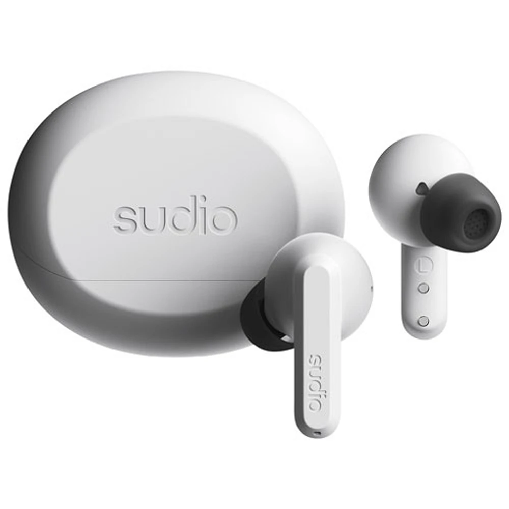 Écouteurs boutons 100 % sans fil à suppression du bruit A3 Pro de Sudio - Blanc