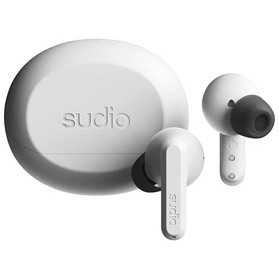 Écouteurs boutons 100 % sans fil à suppression du bruit A3 Pro de Sudio - Blanc