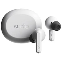 Écouteurs boutons 100 % sans fil à suppression du bruit A3 Pro de Sudio - Blanc