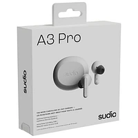 Écouteurs boutons 100 % sans fil à suppression du bruit A3 Pro de Sudio - Blanc