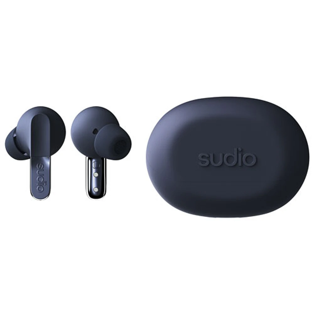 Écouteurs boutons 100 % sans fil à suppression du bruit N3 Pro Audio de Sudio - Bleu marine