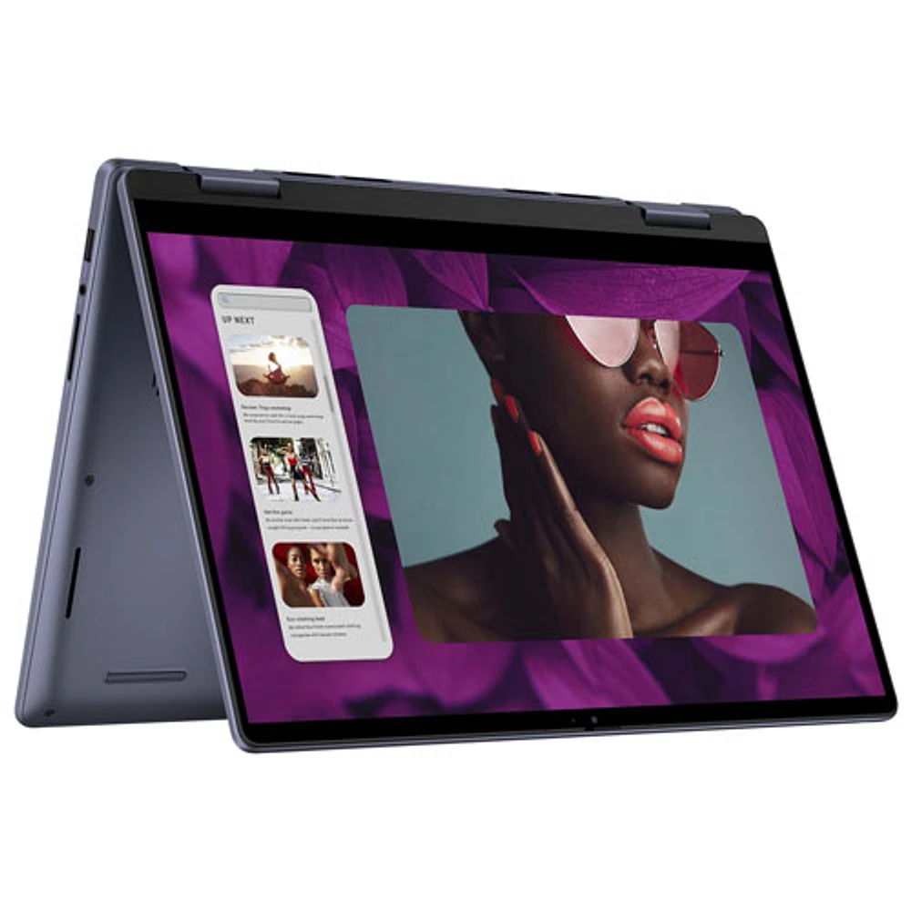 Portable 2-en-1 à écran tactile de 14 po Inspiron de Dell - Bleu minuit (Ryzen 7 8840HS d'AMD/RAM 16 Go/SSD 512 Go/Windows 11)
