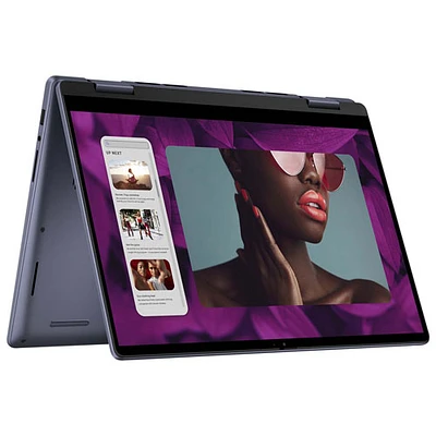 Portable 2-en-1 à écran tactile de 14 po Inspiron de Dell - Bleu minuit (Ryzen 7 8840HS d'AMD/RAM 16 Go/SSD 512 Go/Windows 11)