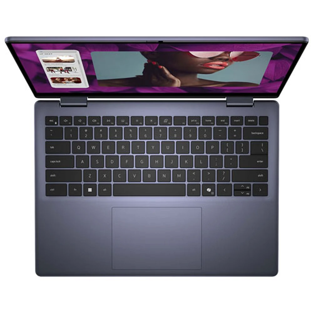 Portable 2-en-1 à écran tactile de 14 po Inspiron de Dell - Bleu minuit (Ryzen 7 8840HS d'AMD/RAM 16 Go/SSD 512 Go/Windows 11)