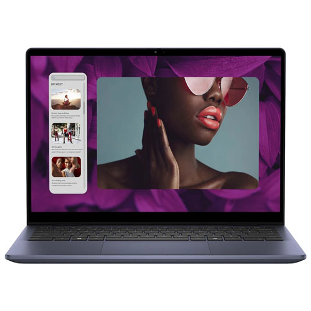 Portable 2-en-1 à écran tactile de 14 po Inspiron de Dell - Bleu minuit (Ryzen 7 8840HS d'AMD/RAM 16 Go/SSD 512 Go/Windows 11)