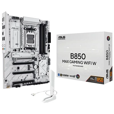 Carte mère B850 Max Gaming Wi-Fi W ATX AM5 d'ASUS pour processeurs Ryzen 9000/8000/7000 d'AMD