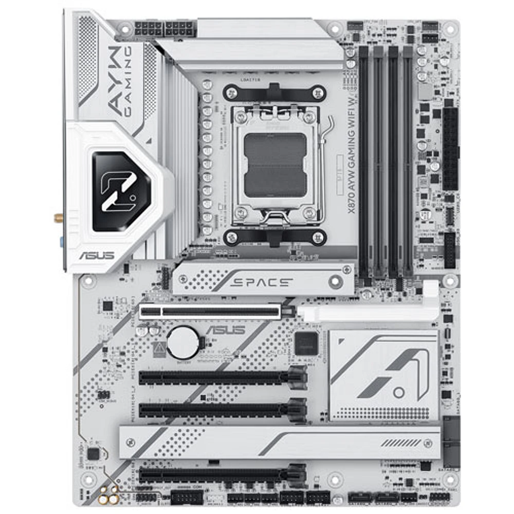 ASUS X870 AYW Gaming WIFI W ATX AM5 Motherboard for AMD Ryzen 9000/8000/7000 Series CPUs