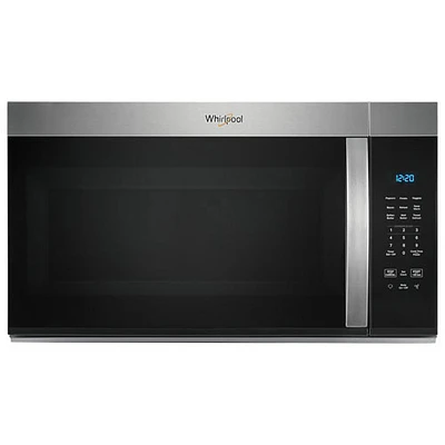 Boîte ouverte - Four à micro-ondes à hotte intégrée de Whirlpool - 1,7 pi³ - Acier inoxydable résistant aux traces de doigts - Endommagé
