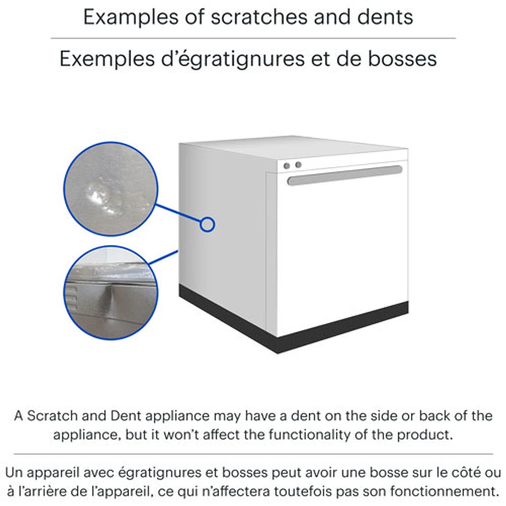 Boîte ouverte - Lave-vaisselle encastrable 24 po 46 dB avec cuve en inox et 3e panier de Bosch (SHE53CE5N) - Acier inoxydable - Endommagé