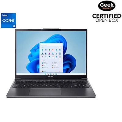 Boîte ouverte - Portable de 15,3 po Aspire Go d'Acer - Fer (Core i7-1355U d'Intel/RAM 16 Go/SSD 512 Go/Windows 11)
