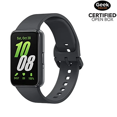 Boîte ouverte - Moniteur de mise en forme Galaxy Fit3 de Samsung avec moniteur de fréquence cardiaque