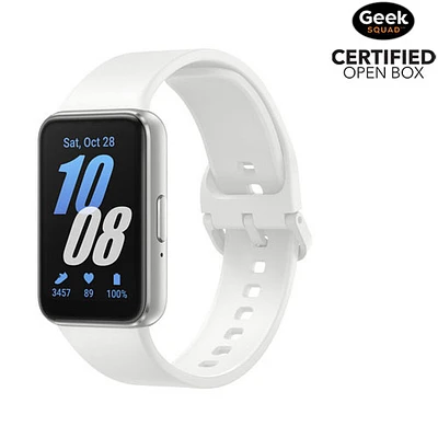 Boîte ouverte - Moniteur de mise en forme Galaxy Fit3 de Samsung avec moniteur de fréquence cardiaque - Argenté