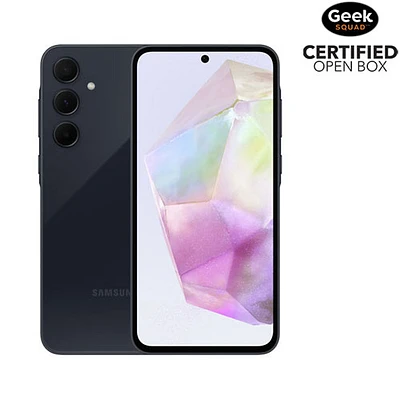 Boîte ouverte - Galaxy A35 5G de 128 Go de Samsung - Bleu marine fantastique - Déverrouillé