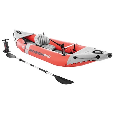 Kayak gonflable de 10 pi pour 1 personne Excursion Pro K1 d'Intex - Gris